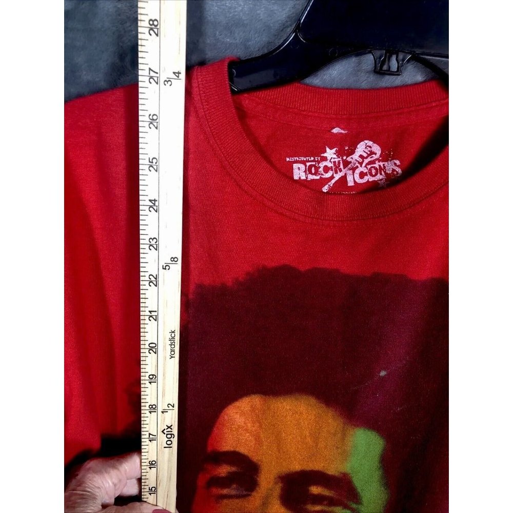 Vintage Bob Marley Rare Concert Shirt￼ Rock Icons Retro Red T-Shirt Size Medium - Picture 6 of 14